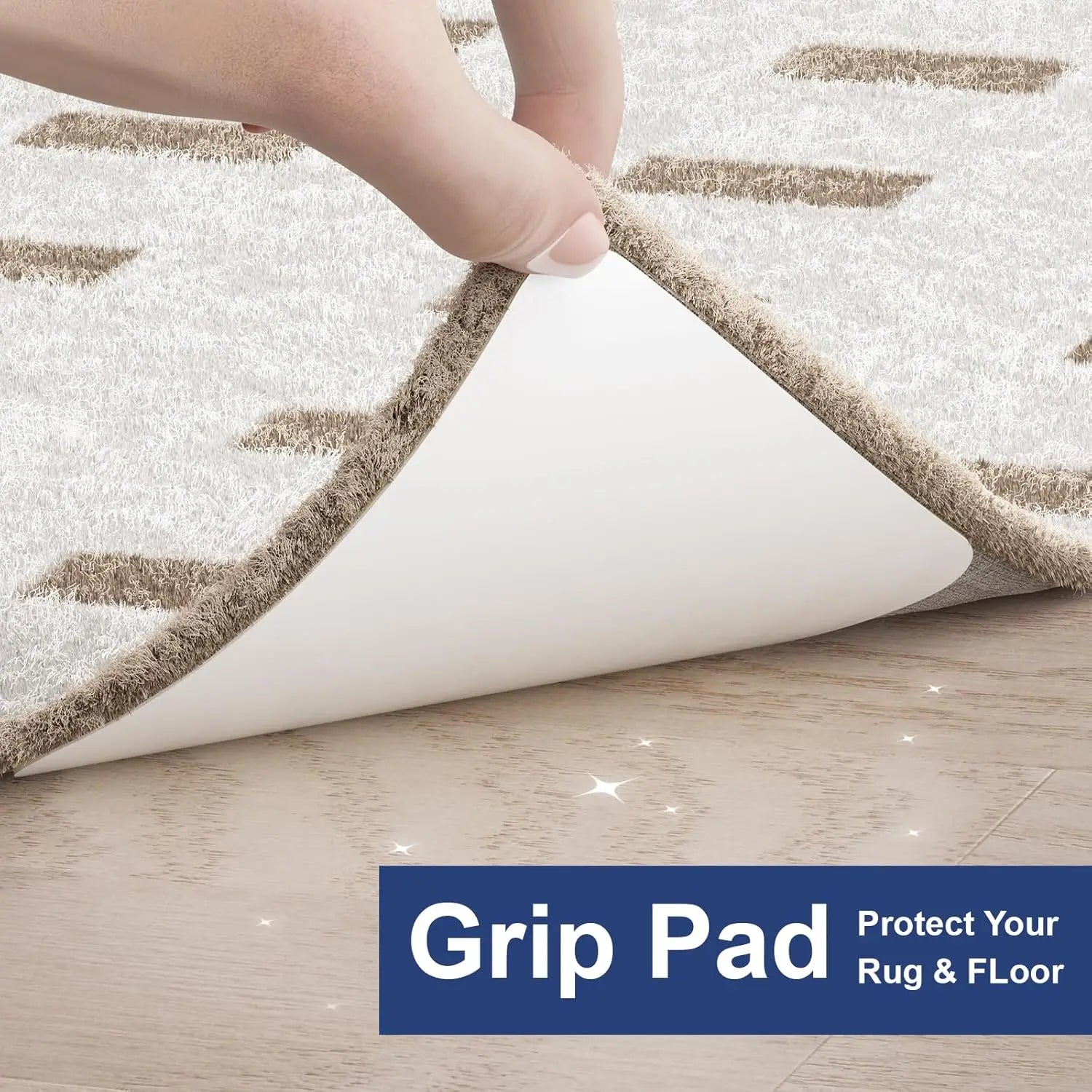 12pcs Home Techpro Double Sided Rug Pad Gripper for Hardwood Floors No Damage,Non Slip Rug Pads, Under Rug Carpet Tape