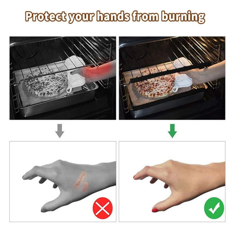 1Pc Oven Rack Protector Loaded Heat Resistant Silicone Oven Guard Child Safety Protection Toaster Baking Edge Guard