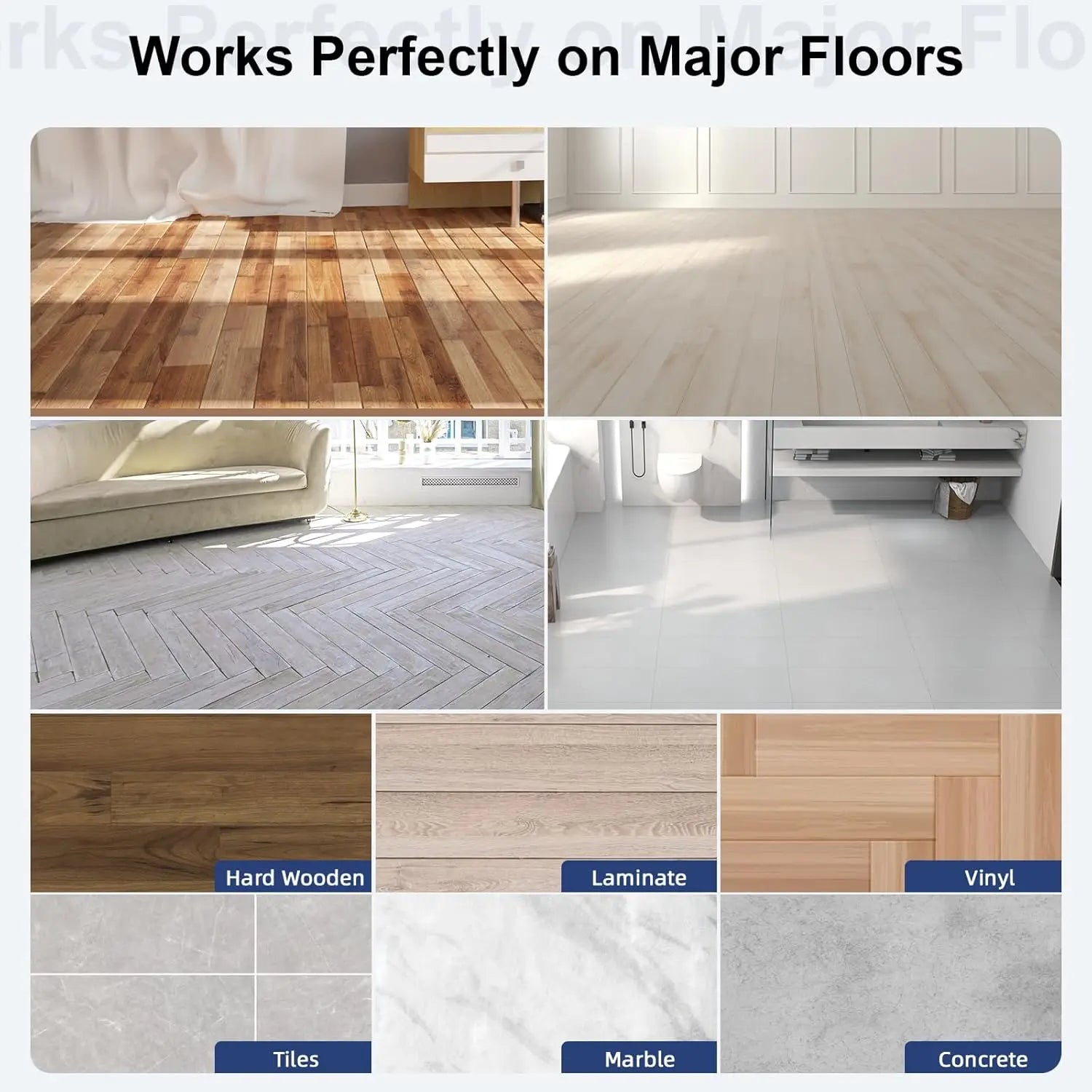 12pcs Home Techpro Double Sided Rug Pad Gripper for Hardwood Floors No Damage,Non Slip Rug Pads, Under Rug Carpet Tape