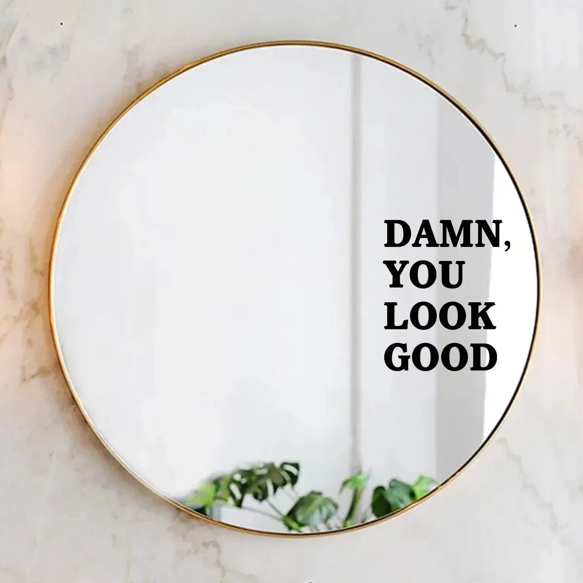 1pc Encouraging Text Mirror Wall Sticker, Home Decor Accessories, Living Room, Children's Bedroom, Decals, Furniture