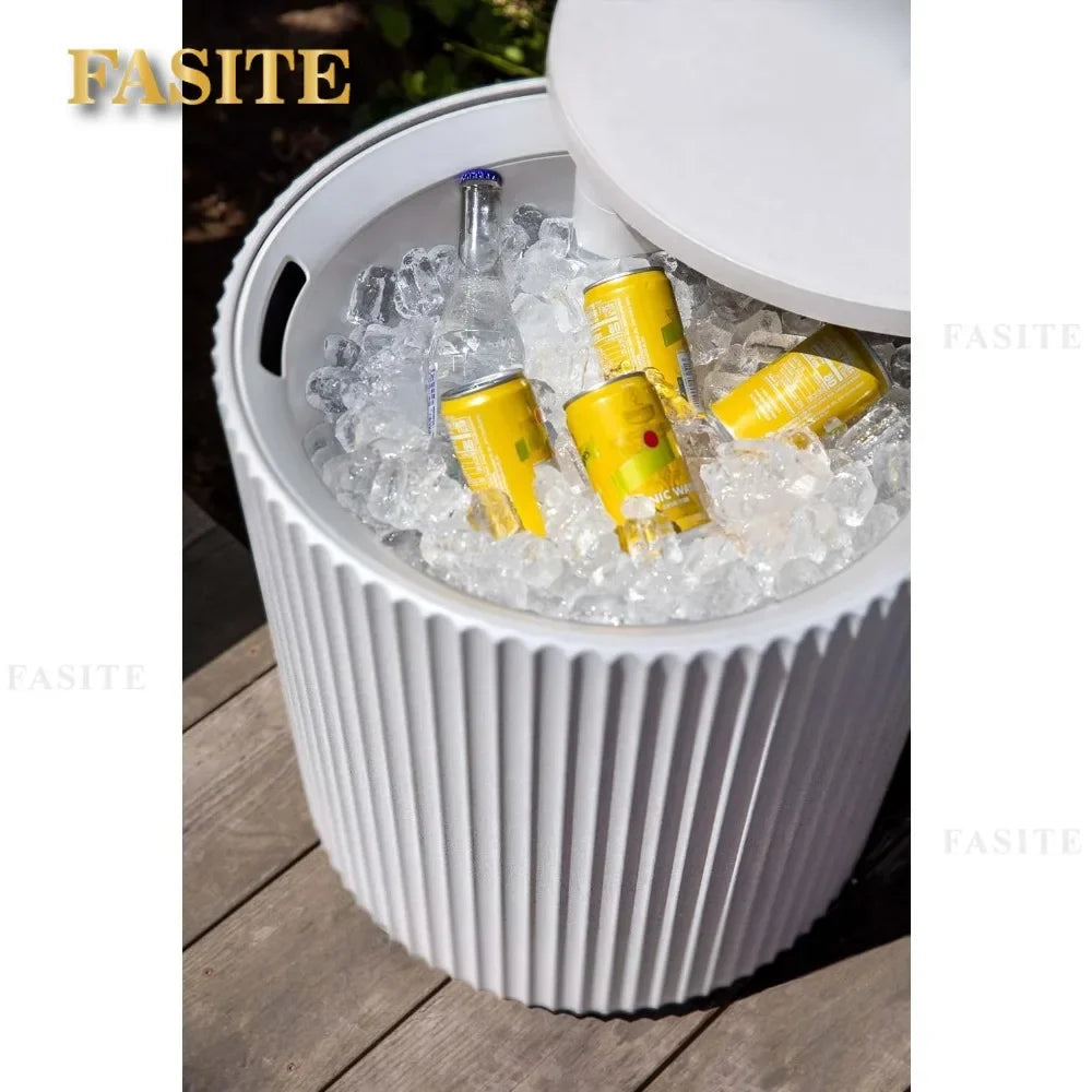 18.5"D X 18.5"W X 20.5"H Outdoor Table, 2 in 1 Cooler Portable Side Tables,